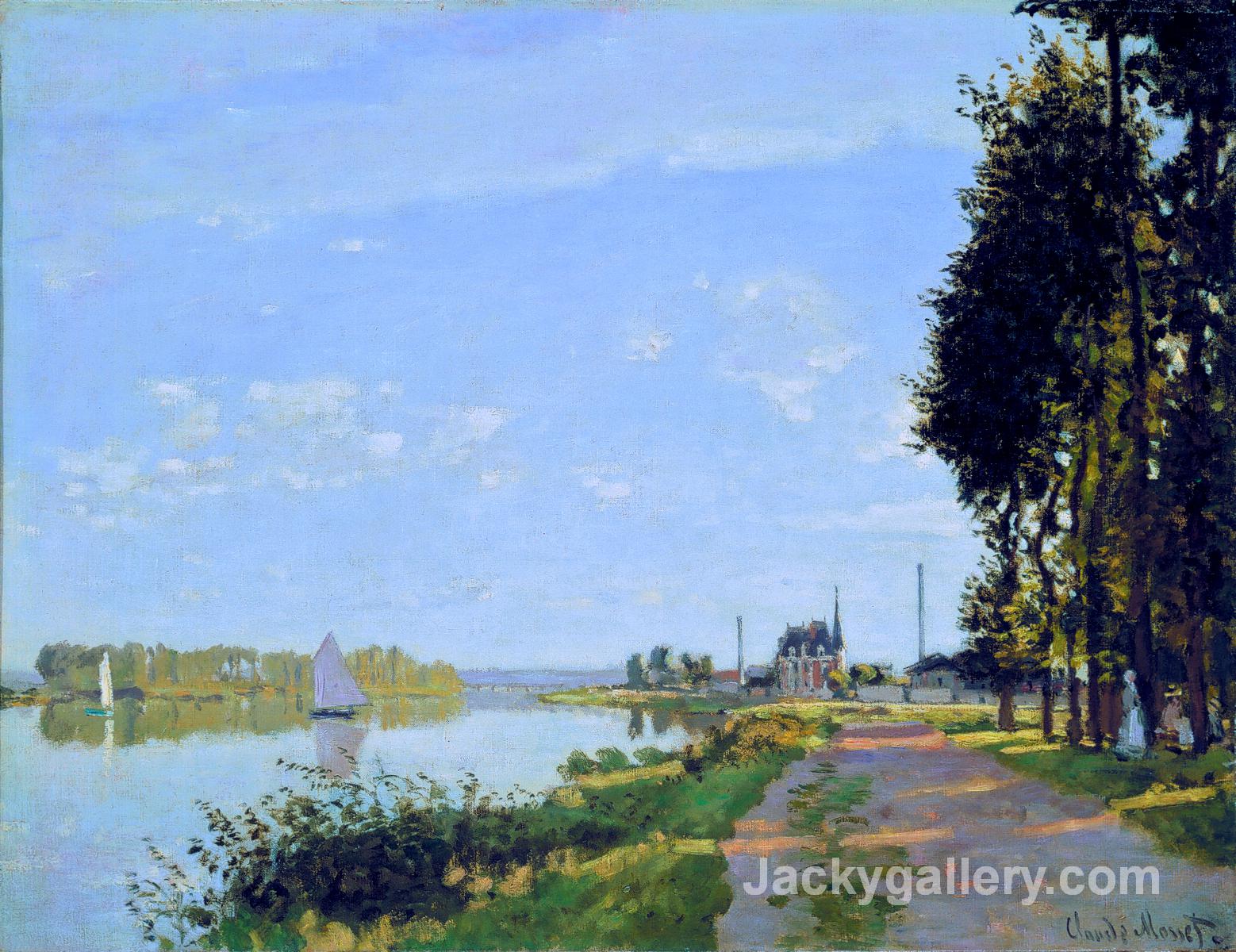The Promenade at Argenteuil by Claude Monet paintings reproduction